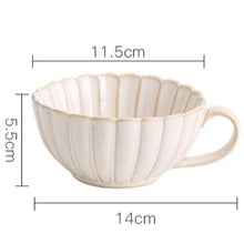 Load image into Gallery viewer, Cappuccino coffee cups and saucers set | Vintage tea cups and saucers