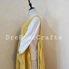 Load image into Gallery viewer, Cute plus size retro linen cotton apron with big pockets for womens