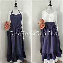 Load image into Gallery viewer, 50's style aprons, grandma style aprons, Scalloped ruffle edge vintage apron