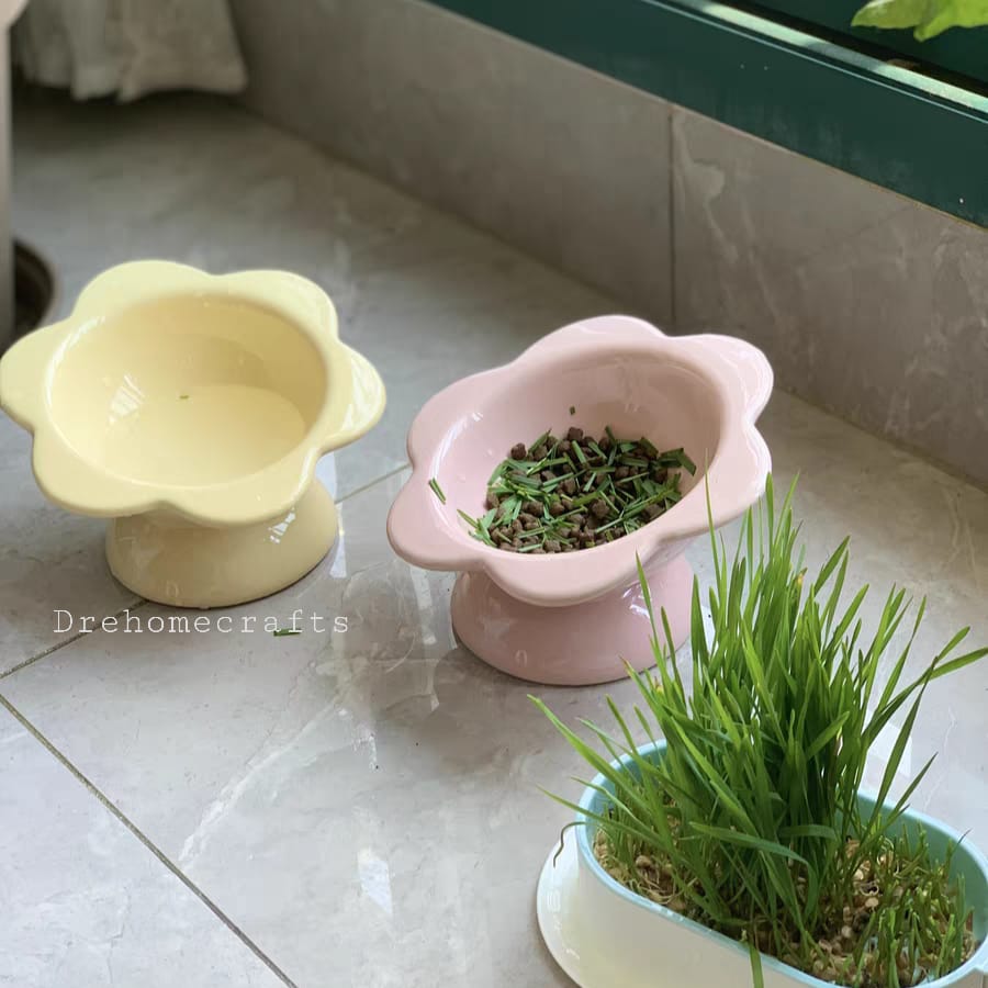 Erhöhter Futternapf für Haustiere, Erhöhter süßer Futternapf für Katze –  DreHomeCrafts