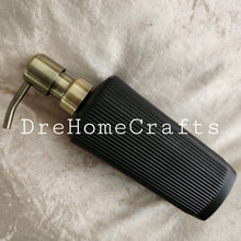 Charger l'image dans la galerie, ceramic modern matte black and gold soap dispenser for kitchen sink, bathroom, hand soap dispenser, lotion dispenser, liquid soap dispenser