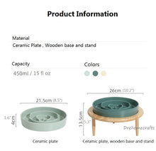 Lade das Bild in den Galerie-Viewer, Großer erhöhter Keramik Slow Feeder Hundenapf, Hundefutternapf, Slow Bowl, Welpennapf, Puzzle Feeder, Hundefutternapf Maze Feeder