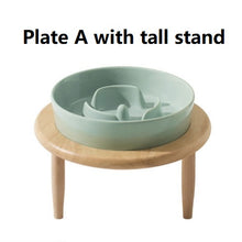 Lade das Bild in den Galerie-Viewer, Kleiner erhöhter Slow Feeder aus Keramik, Futternapf für kleine Hunde, Futternapf für Welpen, Slow Bowl, Welpennapf, Puzzle-Futternapf, Labyrinth-Futternapf