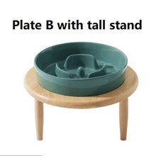 Lade das Bild in den Galerie-Viewer, Kleiner erhöhter Slow Feeder aus Keramik, Futternapf für kleine Hunde, Futternapf für Welpen, Slow Bowl, Welpennapf, Puzzle-Futternapf, Labyrinth-Futternapf