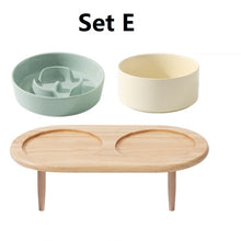 Lade das Bild in den Galerie-Viewer, Kleiner erhöhter Slow Feeder aus Keramik, Futternapf für kleine Hunde, Futternapf für Welpen, Slow Bowl, Welpennapf, Puzzle-Futternapf, Labyrinth-Futternapf