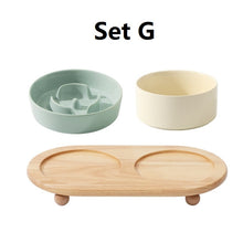 Lade das Bild in den Galerie-Viewer, Kleiner erhöhter Slow Feeder aus Keramik, Futternapf für kleine Hunde, Futternapf für Welpen, Slow Bowl, Welpennapf, Puzzle-Futternapf, Labyrinth-Futternapf