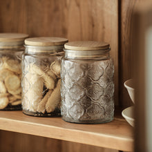 Load image into Gallery viewer, Farmhouse Airtight Glass Food Storage Container Jars set with wood lids