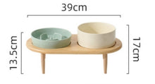 Lade das Bild in den Galerie-Viewer, Kleiner erhöhter Slow Feeder aus Keramik, Futternapf für kleine Hunde, Futternapf für Welpen, Slow Bowl, Welpennapf, Puzzle-Futternapf, Labyrinth-Futternapf