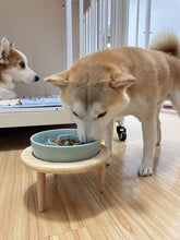 Lade das Bild in den Galerie-Viewer, Kleiner erhöhter Slow Feeder aus Keramik, Futternapf für kleine Hunde, Futternapf für Welpen, Slow Bowl, Welpennapf, Puzzle-Futternapf, Labyrinth-Futternapf
