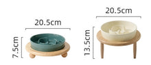 Lade das Bild in den Galerie-Viewer, Kleiner erhöhter Slow Feeder aus Keramik, Futternapf für kleine Hunde, Futternapf für Welpen, Slow Bowl, Welpennapf, Puzzle-Futternapf, Labyrinth-Futternapf