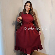 Charger l'image dans la galerie, Cute aprons for women , ladies apron for sale near me , aprons with pockets , retro apron for women , kitchen cooking chef apron, ruffle pretty aprons with pockets
