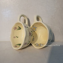 Charger l&#39;image dans la galerie, Ensemble de tasse à café à motif floral pour cadeau de tasse cadeau pour elle
