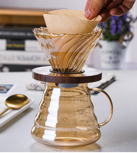 Ästhetischer Kaffee Pour Over, Dripper Kaffeekanne, Kaffeezubereitung, Geschenke für Kaffeeliebhaber, Vintage-Stil