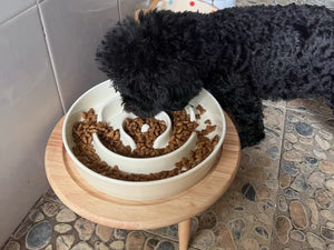 Large Elevated Ceramic Slow Feeder Dog Bowl,  Dog Feeder Dog Food Bowl, Slow Bowl, Puppy Bowl, Puzzle Feeders, dog food bowl Maze feeders