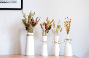 Bisque minimaliste, vase blanc, vase en céramique fait à la main, décor de salon, vase décoratif, poterie, décor de mariage