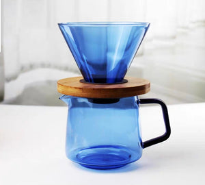 Café en verre coloré verser sur le pot goutteur de café cafetière lente table basse cadeaux Carafe à café Boho-scandinave