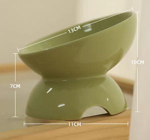 Elevated cat food bowl , cute cat feeding bowl , cat bowl Ceramic , raised cat food bowl , cat bowls with stand , dog food bowl , cat food container