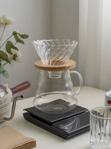 Ästhetischer Kaffee Pour Over, Dripper Kaffeekanne, Kaffeezubereitung, Geschenke für Kaffeeliebhaber, Vintage-Stil