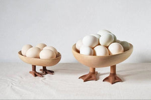 Eierhalter aus Holz für die Theke Rustikales Dekor Dekorative Teller