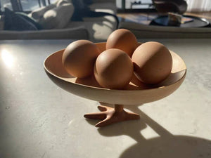 Wooden egg holder for counter Rustic Décor decorative plates